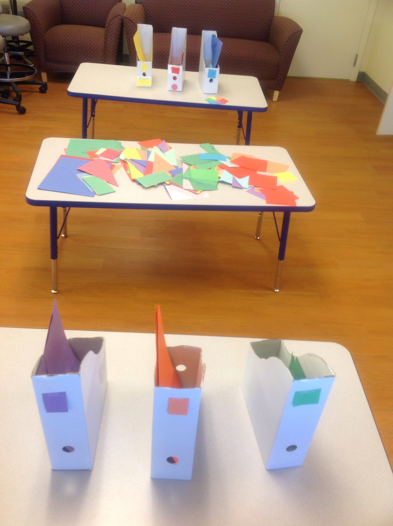 Illustration for article titled Art Class! Sorting construction paper